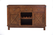 Sideboard With Nail Head Trims Design, Brown