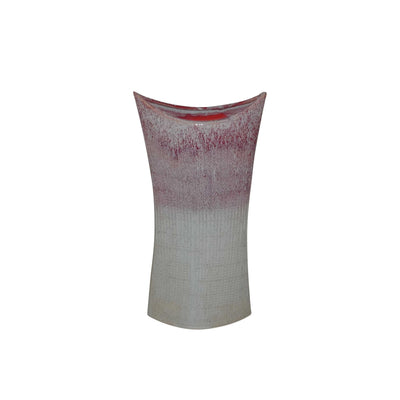 Small Size Decorative Ceramic Vase in Mermaids Purse Shape, Purple