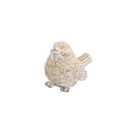 Polyresin Decorative Bird Figurine with Distressed Details, Brown
