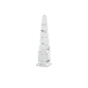 Crystal Obelisk Shaped Table decor Accent, Large, Clear