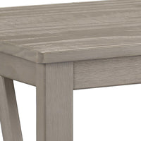 Wooden End Table with Bottom Shelf and Inverted V Design Sides, Gray