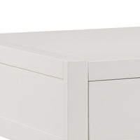 Wooden Coffee Table With Two Drawers and One Open Bottom Shelf, White