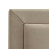 Fabric Upholstered King Size Headboard with Button Tufted Accent,Beige