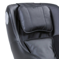 Curvy Leather Upholstered Massage Chair with Bluetooth Speaker, Black