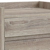 Wooden Filling Cabinet with Two Spacious Storage Drawers, Gray