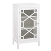 Single Door Wooden Cabinet with 3 Storage Compartments, Small, White