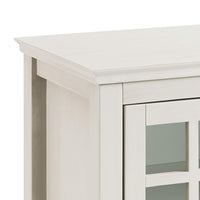 Wooden Single Door Cabinet with Two Storage Compartments, White