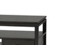 Wooden Coffee Table with Two Drawers and Open Shelves, Black