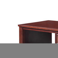 Wooden Coffee Table with Spacious Shelves and Drawer, Brown