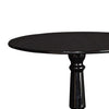 Round Acrylic End Table with 3 Legged Base Support, Black