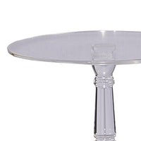 Round Acrylic End Table with 3 Legged Base Support, Clear