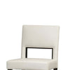 Wooden Bar Stool with Padded Seat and Backrest, Brown and White