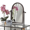 Classic Metal Vanity Set with Cheval Mirror and Stool, Black