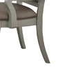 Faux Leather Upholstered Wooden Side Chair with Cabriole Legs, Silver and Gray, Set of Two