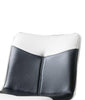 Accent Chair Foam Cushion Metal frame, Black-White PU & Black