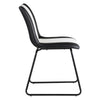 Accent Chair Foam Cushion Metal frame, Black, White