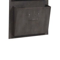Industrial Style Metal Mailbox with Two Slots, Black