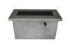 Cement Gas Fire Pit Table with Metal Lid and Control Panel, Gray