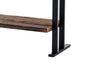 50 Inch Wood and Metal TV Stand with a Bottom Shelf, Brown and Black
