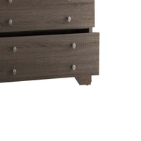 Two Drawers Wooden Book Cabinet with Three Interior Shelves, Taupe Brown
