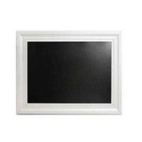 Rectangular Wooden Chalkboard with Beveled Frame, Black and White