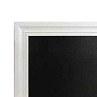 Rectangular Wooden Chalkboard with Beveled Frame, Black and White