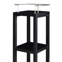 Transitional Wooden Tall Storage Cabinet with Drawer and Shelves,Black