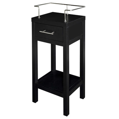 Transitional Wooden Cabinet with Drawer and Bottom Storage Shelf,Black
