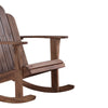 Classic Style Wooden Rocker Chair with Slated Backrest, Brown
