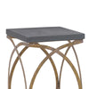 Iron Nesting Tables with Wooden Top, Set of Two, Gold and Gray