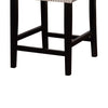 Wooden Counter Stool with Nailhead Trim Detailing, Black and White