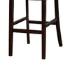 Wooden Bar Stool with Unique Channel Tufting Details, Brown