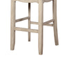 Wooden Bar Stool with Ladder Back Design and Footrails, Brown