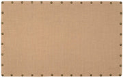 Wooden Corkboard with Nailhead Details, Large, Brown and Bronze