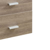 Wooden Two Piece Drawers with White Metal Pull, Dark Taupe