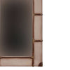 Wooden Wall Mirror with Nailhead Details, Large, Beige and Brown