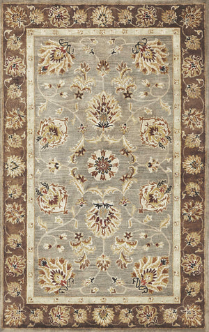 3'3" x 5'3" Wool Grey-Mocha Area Rug