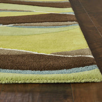 3'3" x 5'3" Wool Lime-Mocha Area Rug