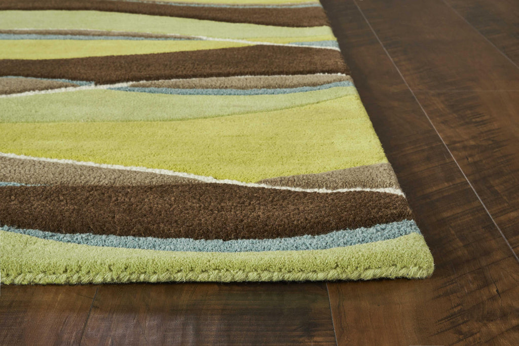 3'3" x 5'3" Wool Lime-Mocha Area Rug