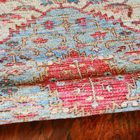 5' x 7' Jute Blue-Red Area Rug