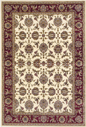 5'3" x 7'7" Polypropelene Ivory-Red Area Rug