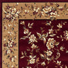 5'3" x 7'7" Polypropelene Red-Beige Area Rug