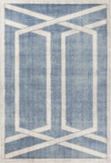 5'3" x 7'7" Polypropelene Teal Area Rug