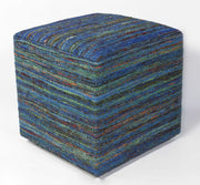 18" x 18" x 18" Viscose Aqua Pouf