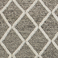 3'3" x 5'3" Wool Dark Grey Area Rug