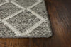 3'3" x 5'3" Wool Dark Grey Area Rug