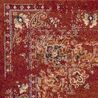 5'3" x 7'7" Polypropelene Burnt Red Area Rug