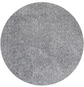 6' Round Polyester Grey Heather Area Rug
