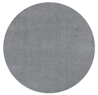 6' Round Polyester Grey Area Rug