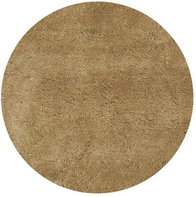6' Round Polyester Gold Area Rug